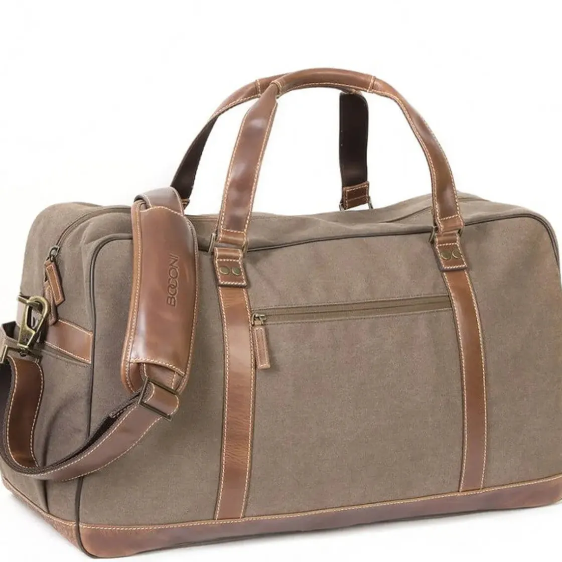 Online Boconi Bryant LTE Getaway Duffel Antique Mahogany w/ Heather Brown