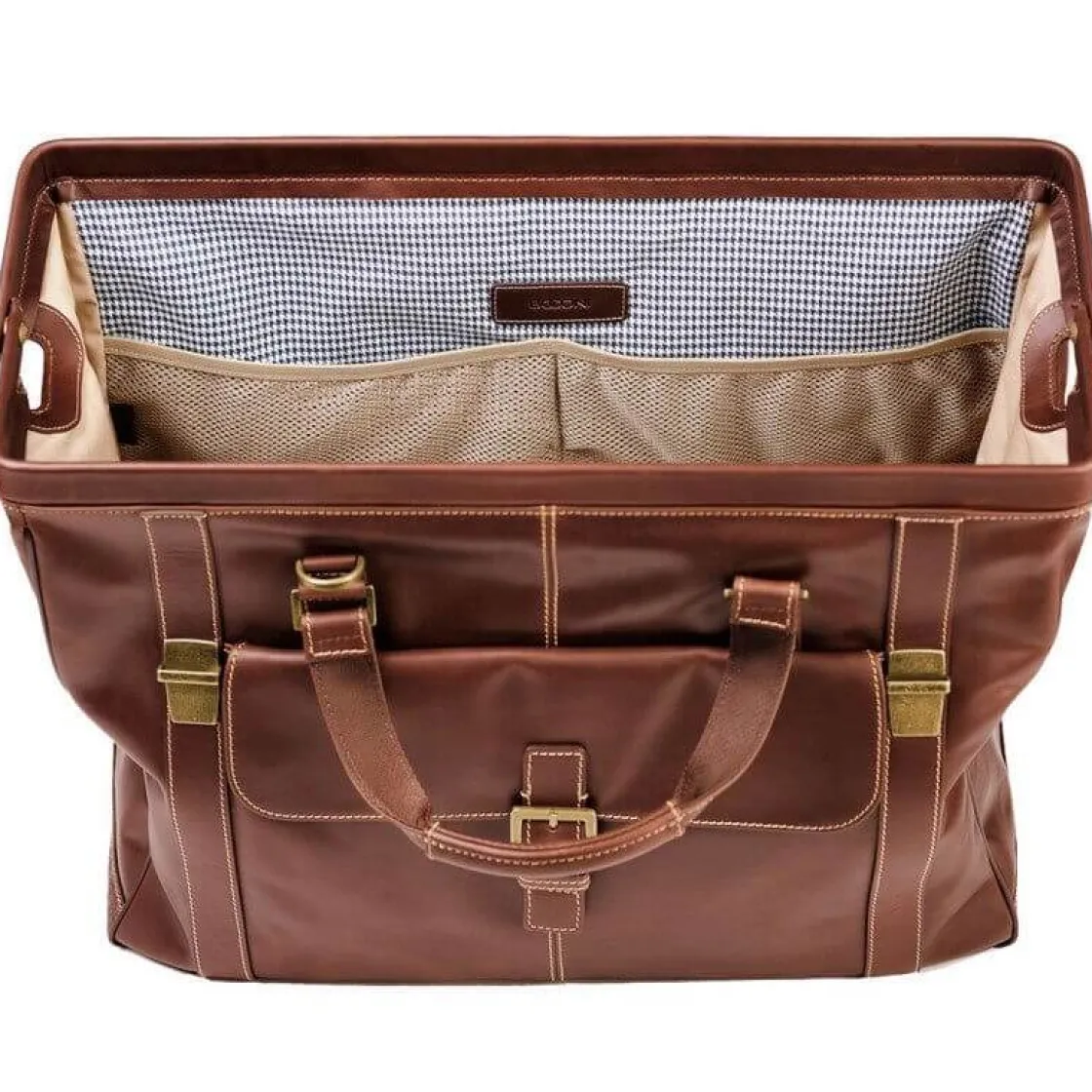 Outlet Boconi Bryant Safari Bag Antiqued Mahogany