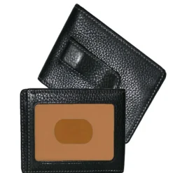 New Boconi Tyler Tumbled Rock Solid 2 Fold Money Clip