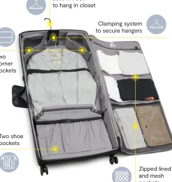 Sale Delsey Paris Delsey Helium Spinner Garment Bag Black