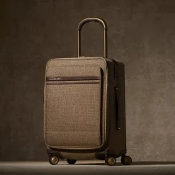 New Hartmann Tweed Domestic Carry On Spinner Natural Tweed