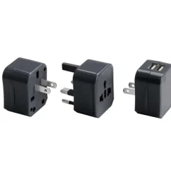 Clearance Lewis N Clark Lewis N. Clark Adapter Plug Kit With Dual USB Black