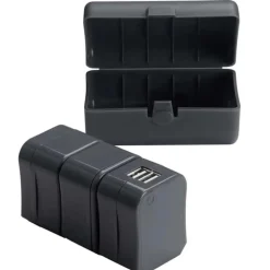 Clearance Lewis N Clark Lewis N. Clark Adapter Plug Kit With Dual USB Black