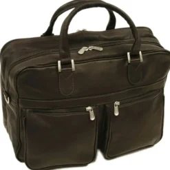 New Piel Leather Checkpoint Friendly Brief Overnighter