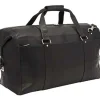 Outlet Piel Leather Extra Large Zip Pocket Duffel