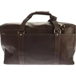 Outlet Piel Leather Extra Large Zip Pocket Duffel