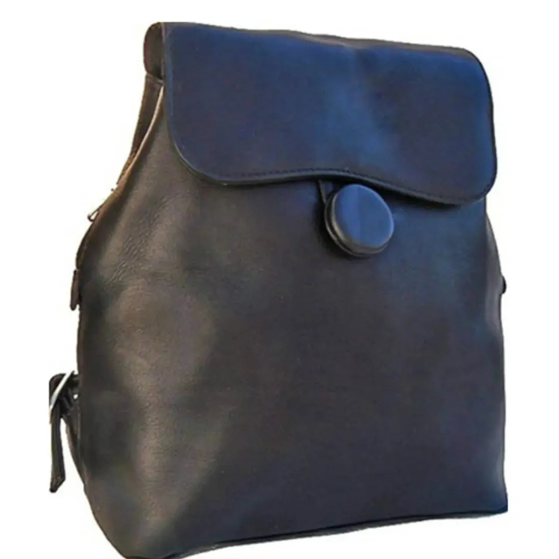 Clearance Piel Leather Flap-Over Button Backpack