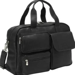 Outlet Piel Leather Multi-Pocket Carry-On