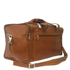Clearance Piel Leather Travel Duffle with Side Pocket