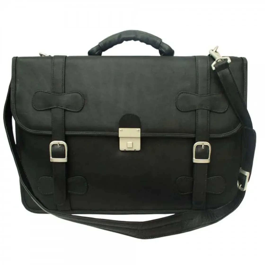 Discount Piel Leather XXL Flap-Over Laptop Portfolio