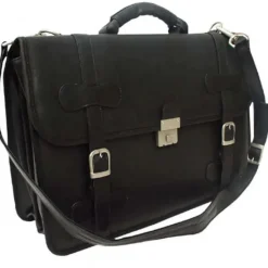 Discount Piel Leather XXL Flap-Over Laptop Portfolio