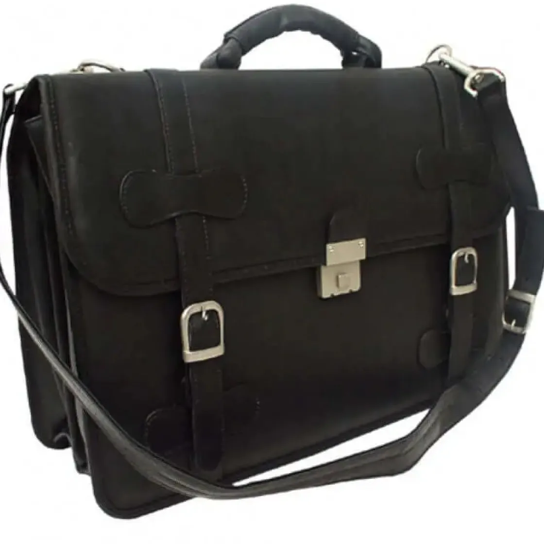Discount Piel Leather XXL Flap-Over Laptop Portfolio