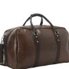 Fashion Piel Leather Piel Vintage Leather Weekender Duffel Brown