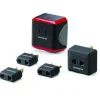 New Samsonite Converter/Adapter Plug Kit with pouch Black/Red