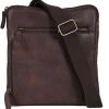 Outlet Scully Goat Washed Crossbody Chocolate
